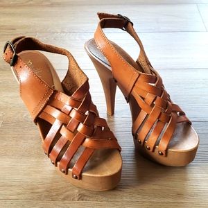 Bakers Leather Heeled Sandals